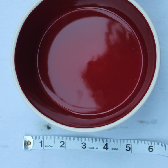 Rae Dunn Red Interior Dog Bowl, Perfect for X-Mas! - Picture 5 of 6