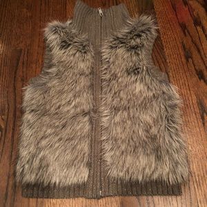 Justice fur vest, size 10