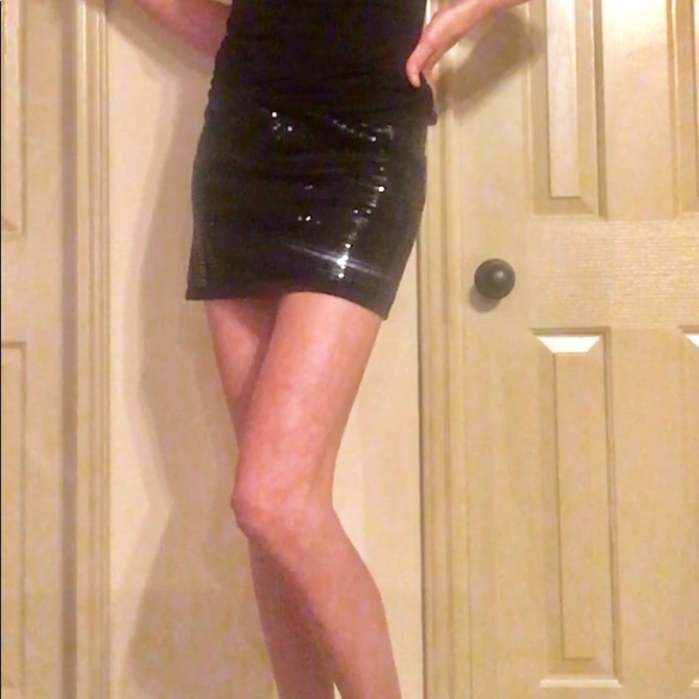 Forever 21 Black Sequined Miniskirt