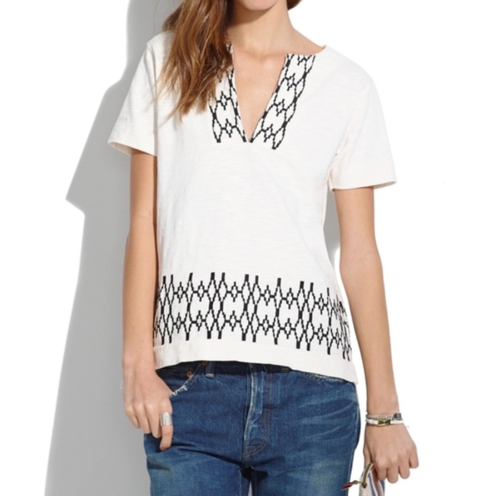 Madewell boxstitch slub top
