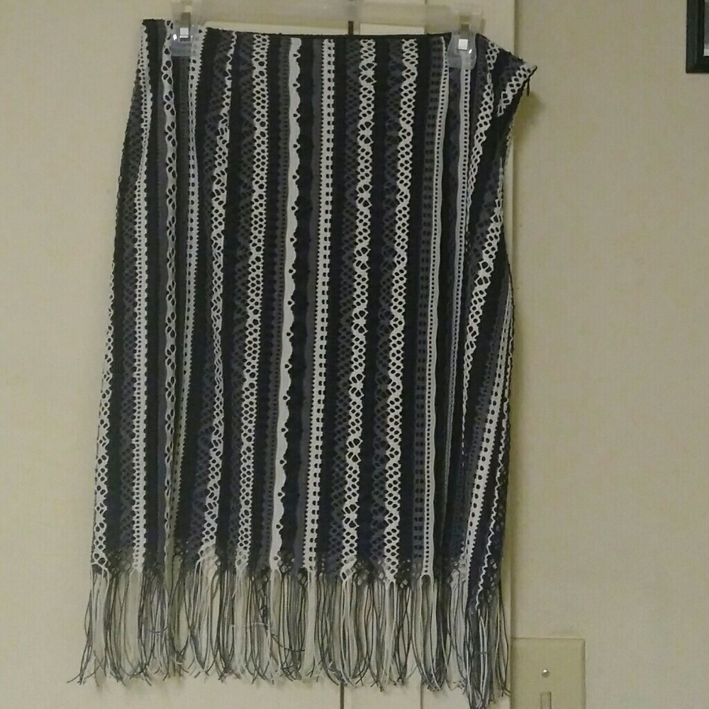 Navy blue and white shirt