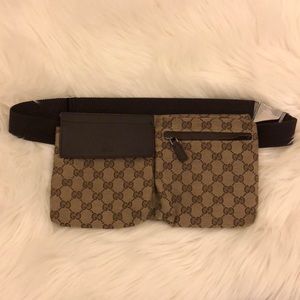 Gucci Waist Bag GG Canvas Brown