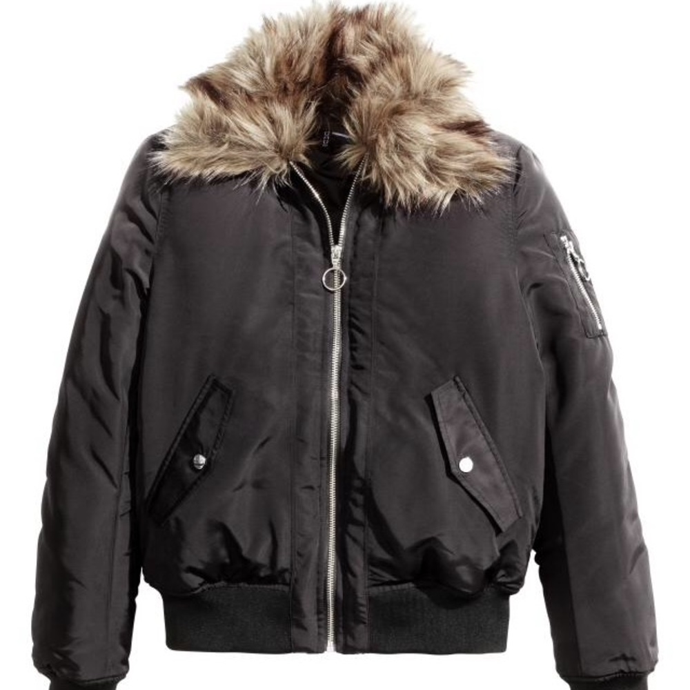 Cute faux fur black jacket!