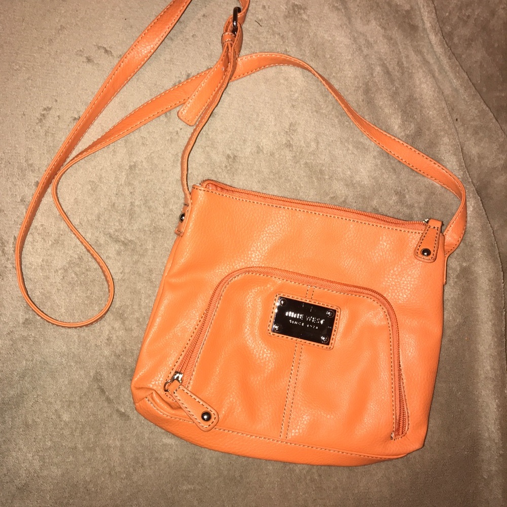 leather Nine West purse with adjustable strap
