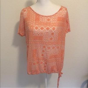 Prana Orange Burn Out Top