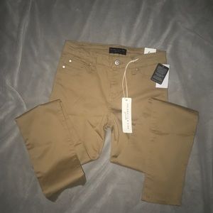 Skinny girls tan pants