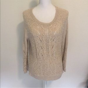 Lucky Brand Crotchet Open Knit Sweater