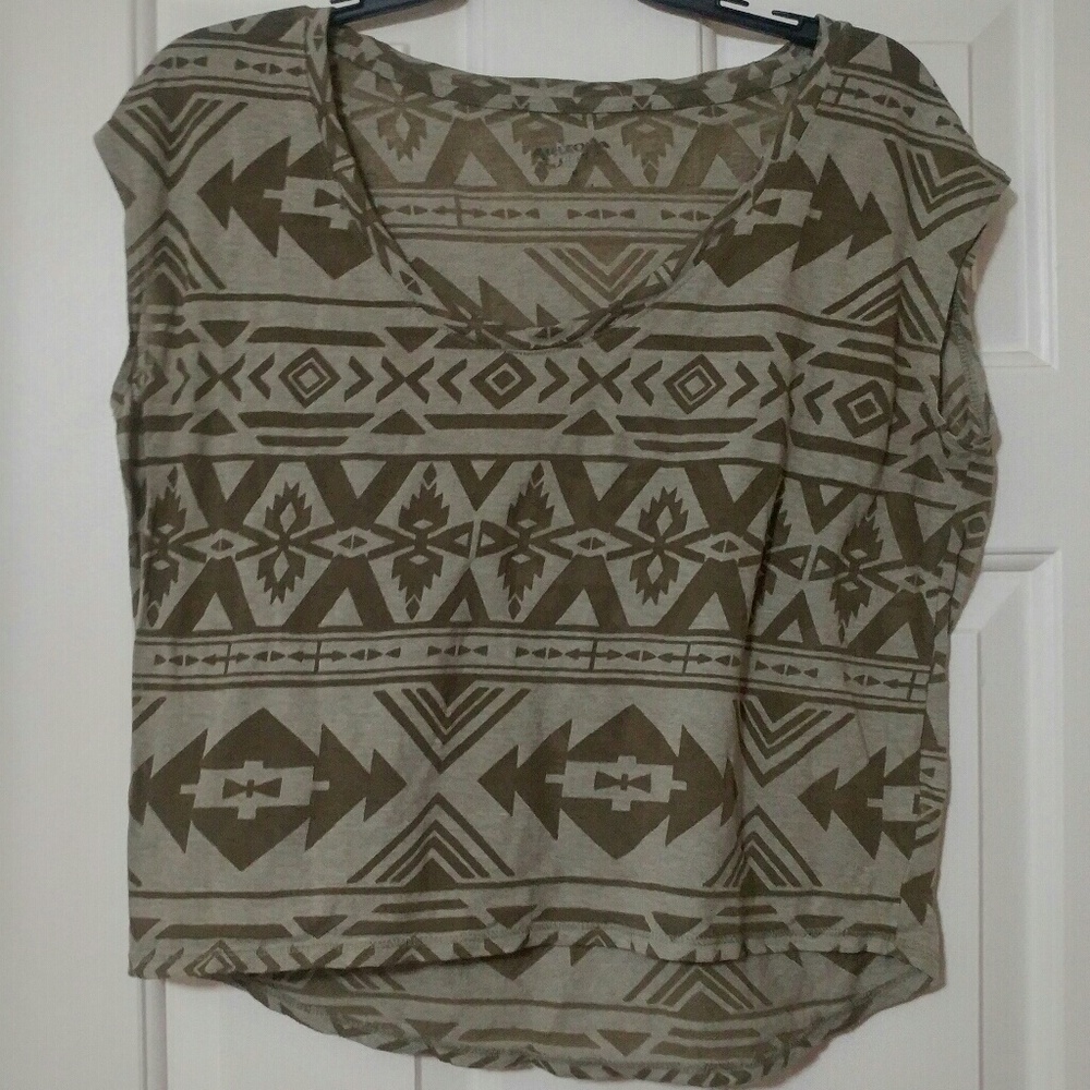 Aztec Print Crop Top