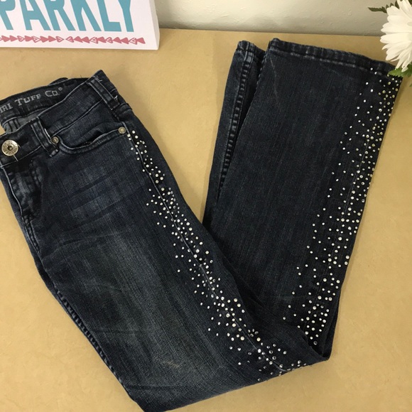 jeans with bling on legs