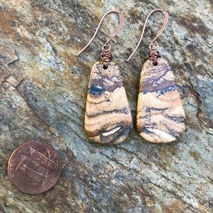 Beautiful picture jasper earrings