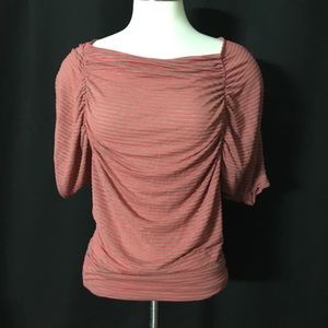 Gorgeous Scrunched Sleeve Striped Top!