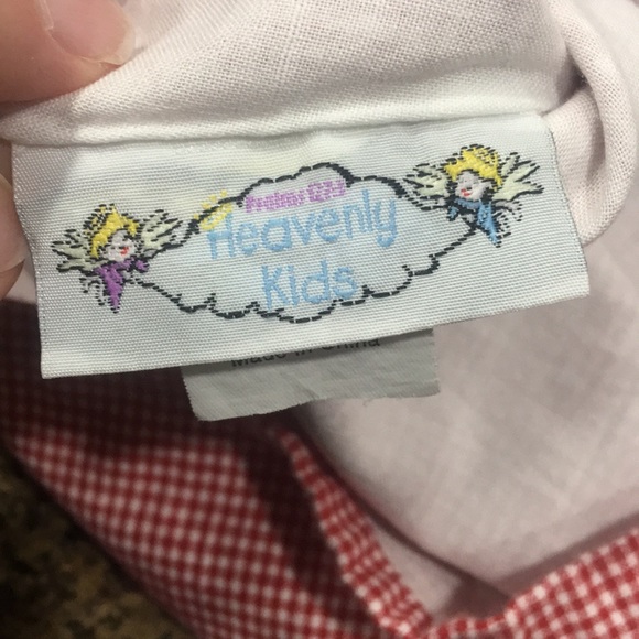 Red & white checkered monogrammed dress - Picture 4 of 5