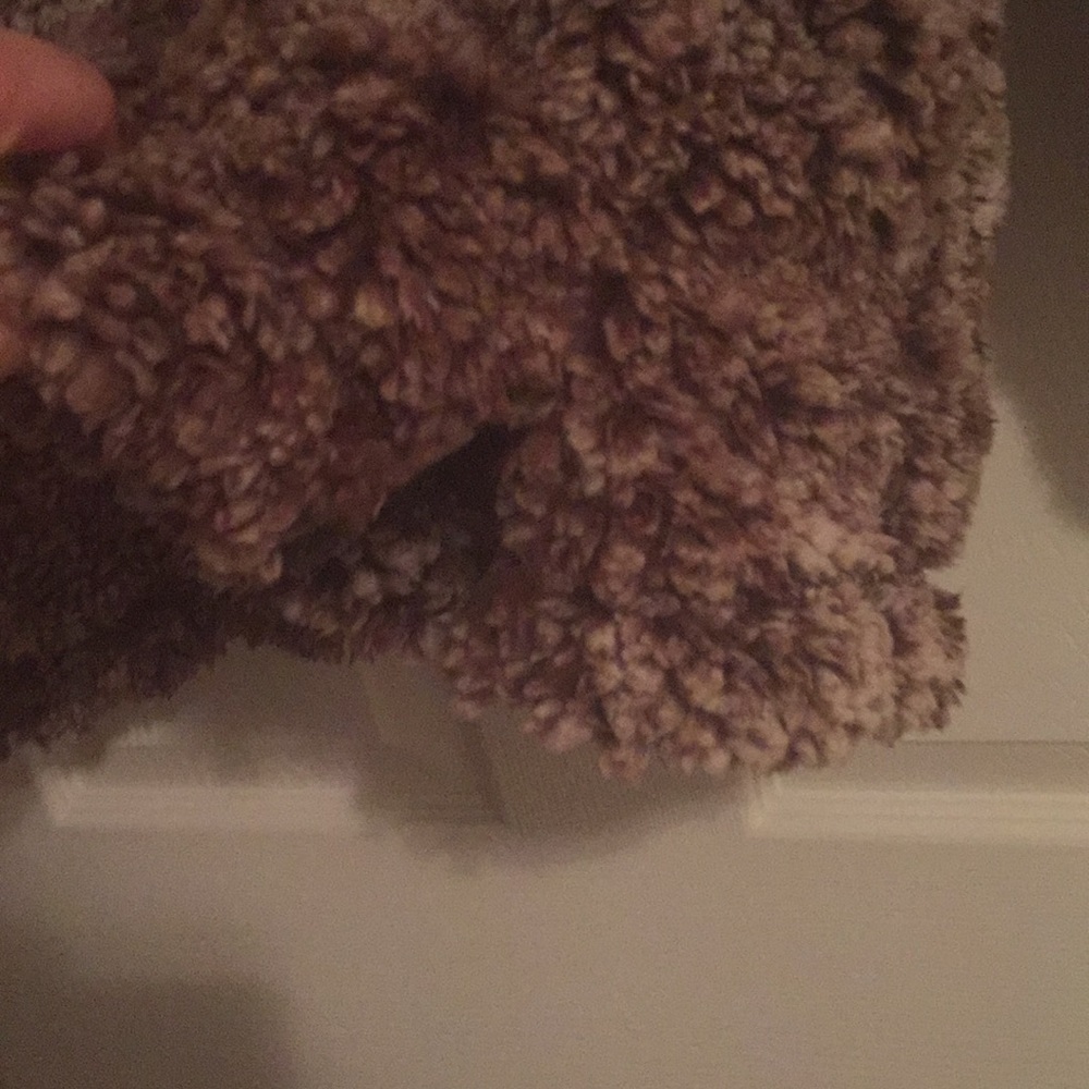 💜 1 Left!!! Mocha Sherpa pullover - Picture 4 of 5