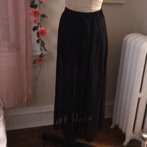 Pleated Maxi Skirt