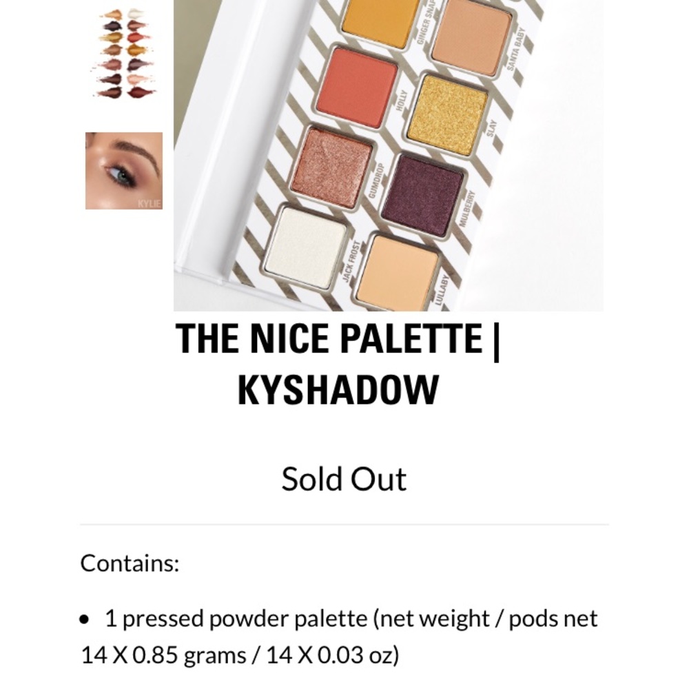 Kylie Cosmetics NICE PALETTE *SOLD*
