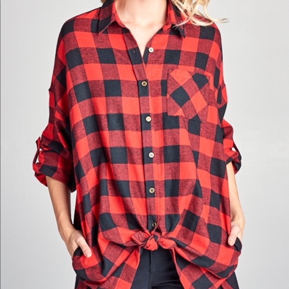 Tops - •LAST ONE• Oversized Boyfriend Flannel