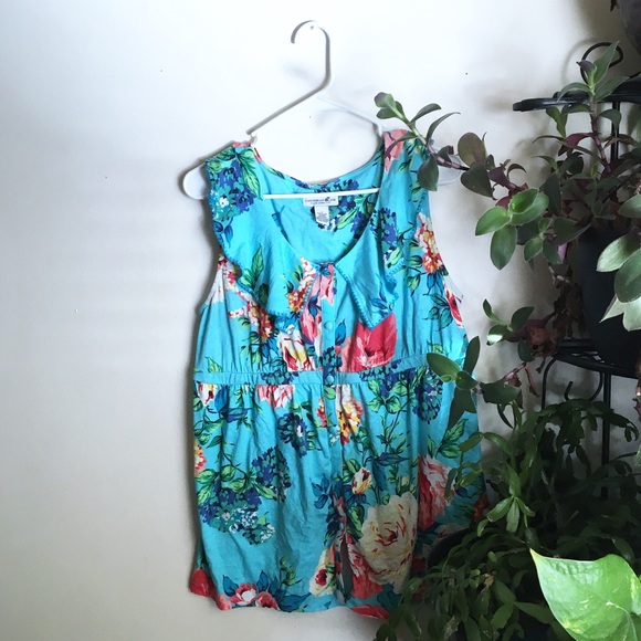 Caribbean Joe Island Supply Co. Tops - 🍒3for$15 Floral button up tank top