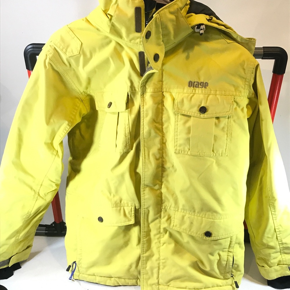 Boys XL (14) Florescent Yellow Snow Ski Jacket