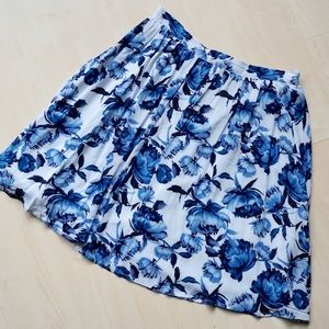 IVORY FLORAL PRINT SKIRT