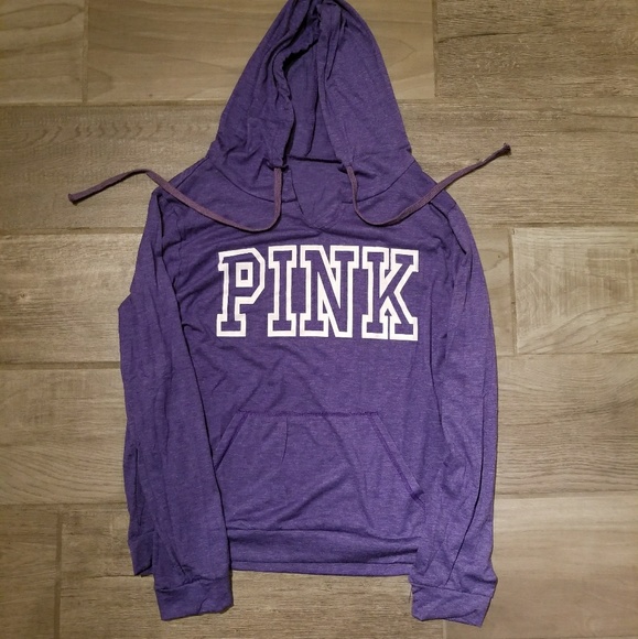 Large PINK lightweight hooded sweatshirt - Picture 1 of 5