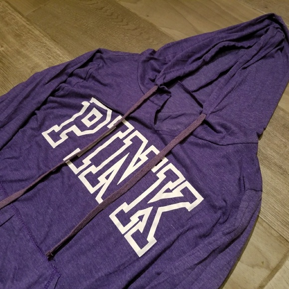 Large PINK lightweight hooded sweatshirt - Picture 2 of 5