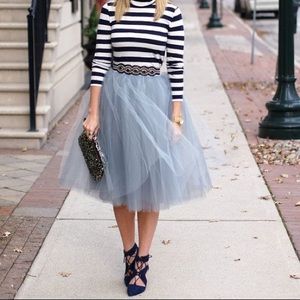 Gray tulle skirt