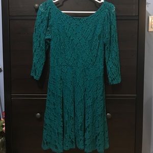 Lace lined skater dress