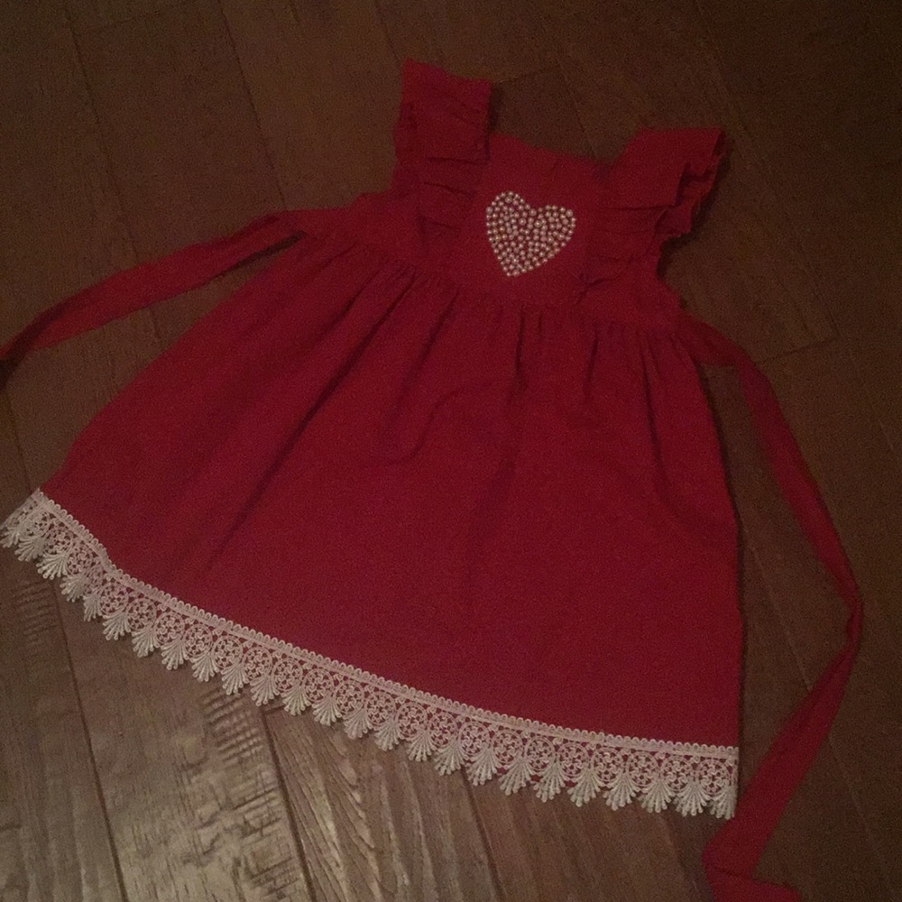 Girls Dress Red Christmas Smocked A Lot Size 2t