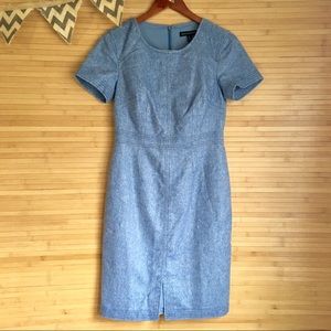 Banana Republic Size 0 Blue Wool Sheath Dress