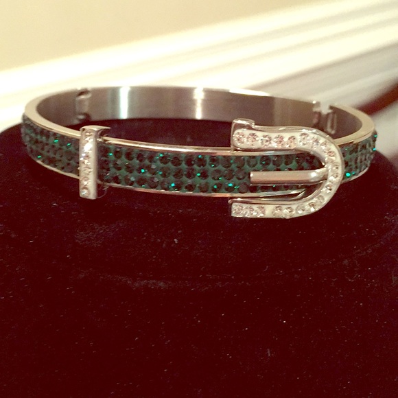 Crystal Bangle Dark Green - Picture 2 of 7