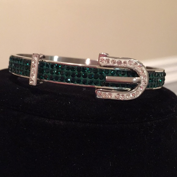 Crystal Bangle Dark Green - Picture 3 of 7