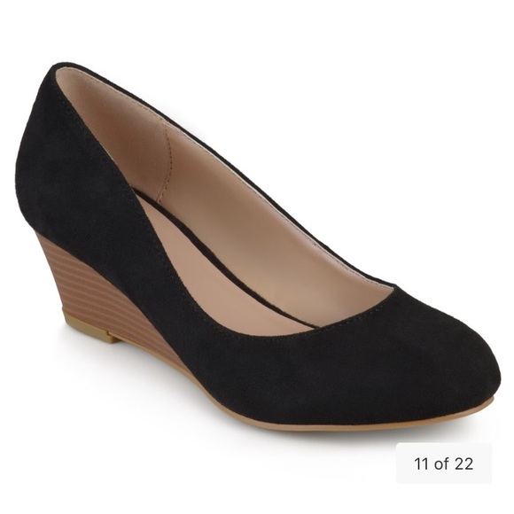 Black Suede Wedges - Picture 1 of 2