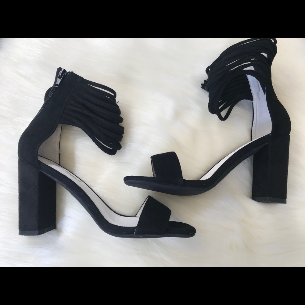 Jeffrey Campbell Formosa Heel Size 7.5 Black Suede - Picture 1 of 8