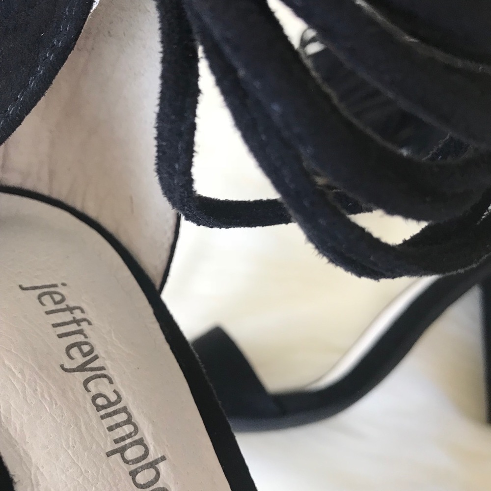 Jeffrey Campbell Formosa Heel Size 7.5 Black Suede - Picture 6 of 8