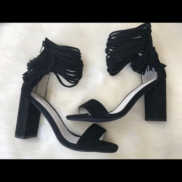Jeffrey Campbell Formosa Heel Size 7.5 Black Suede - Picture 2 of 8