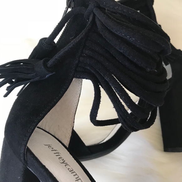 Jeffrey Campbell Formosa Heel Size 7.5 Black Suede - Picture 3 of 8