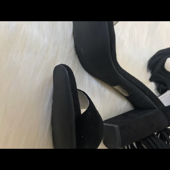 Jeffrey Campbell Formosa Heel Size 7.5 Black Suede - Picture 5 of 8