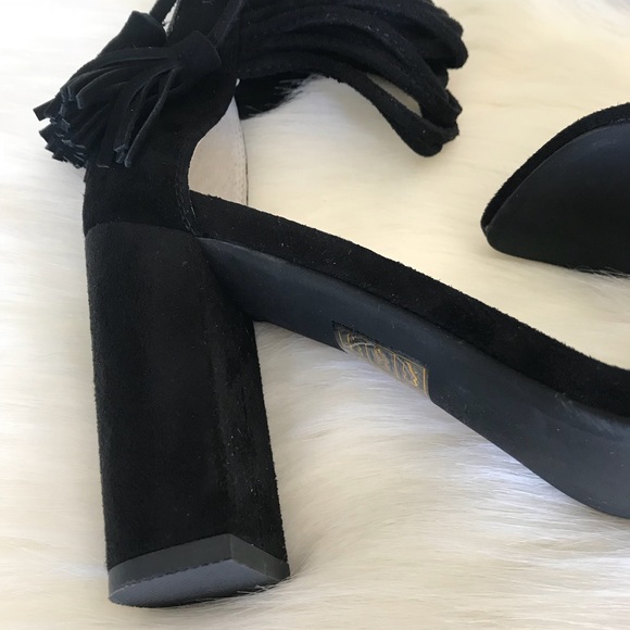 Jeffrey Campbell Formosa Heel Size 7.5 Black Suede - Picture 7 of 8