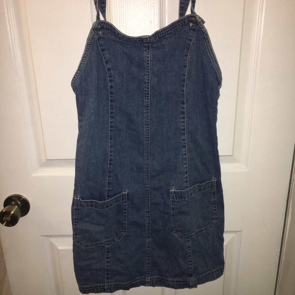 Vintage inspired denim overall dress