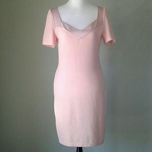 St. John evening peach pink knit dress