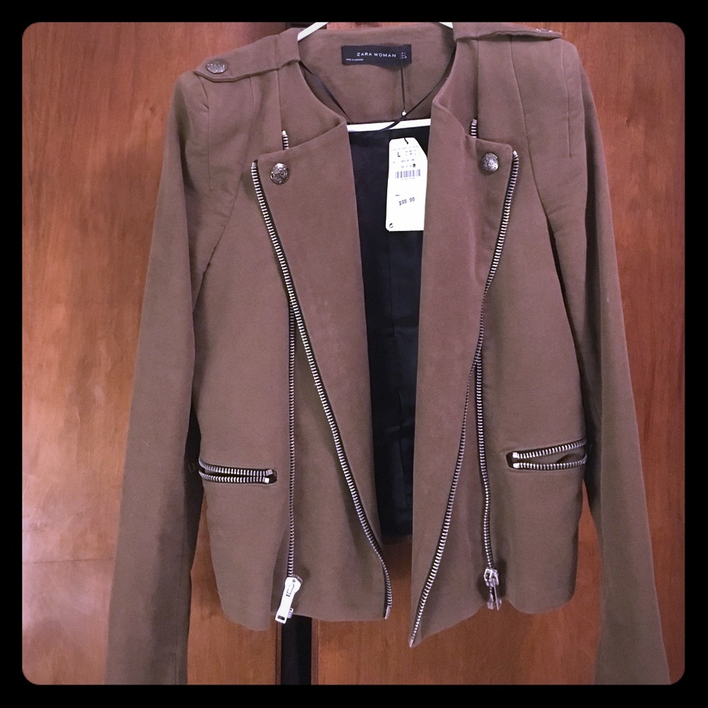 Khaki Moto Jacket