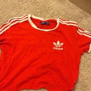 Cropped Red Adidas T-Shirt