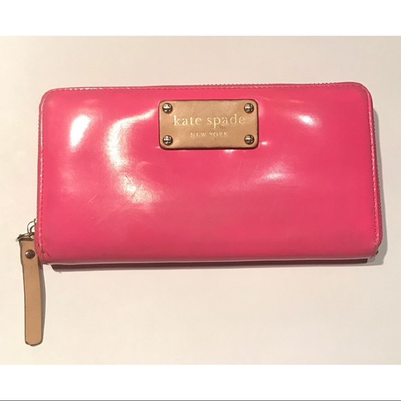 kate spade Handbags - Kate Spade Pink Patent Leather Wallet