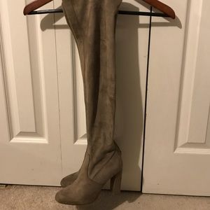 Taupe OTK boots