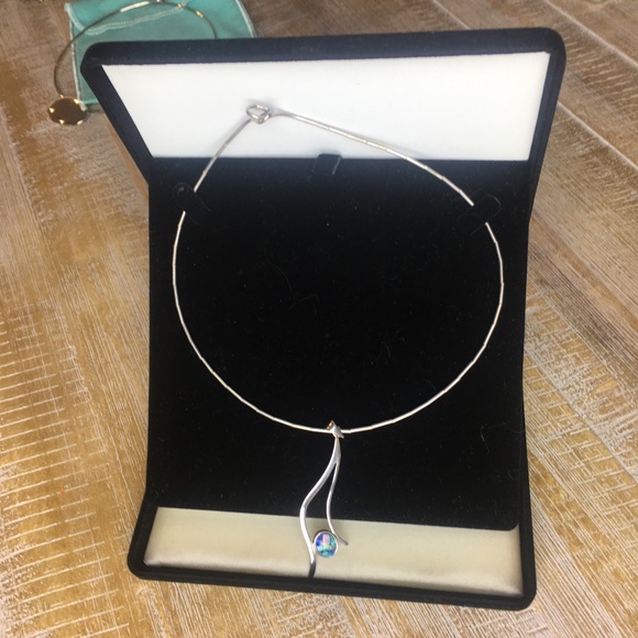 Sterling necklace with Brazilian opal. - Picture 3 of 5