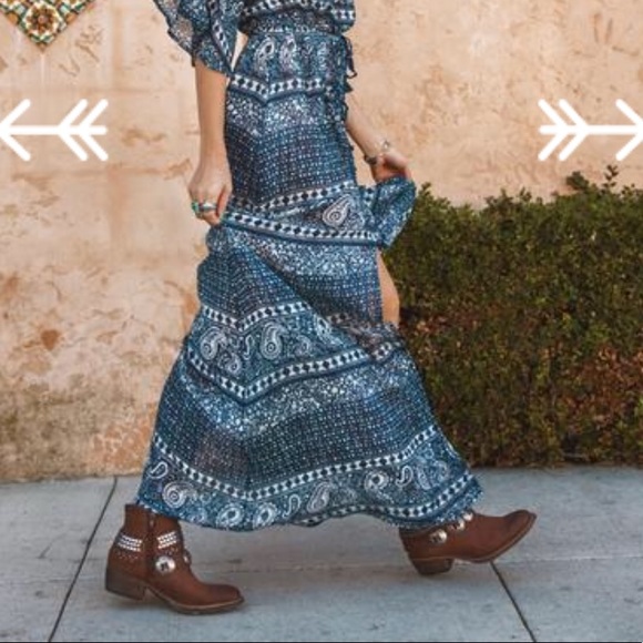 NIB Harness Western Distressed Canvas Booties - Picture 3 of 8