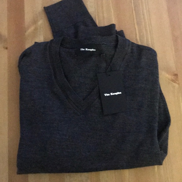 The Kooples Other - Brand new Kooples Men’s wool sweater -leather trim