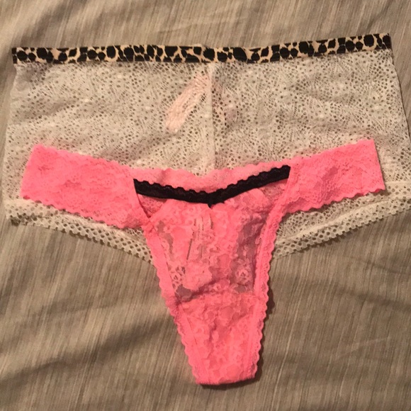 Set of 2 Victoria's Secret lace thong & minishorty - Picture 6 of 8