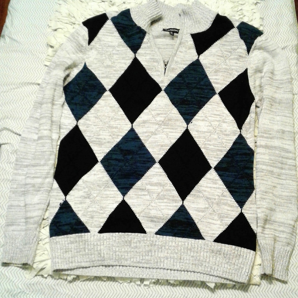 Clearance🔴 Men's Diamond Quarter Zip Sweater