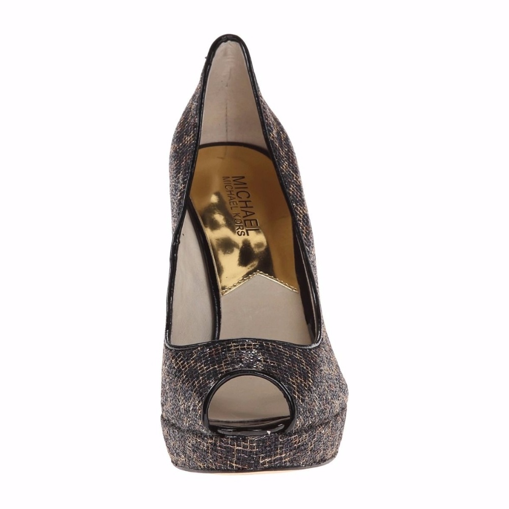 Michael Kors York Platform Cheetah Brown Glitter - Picture 3 of 5